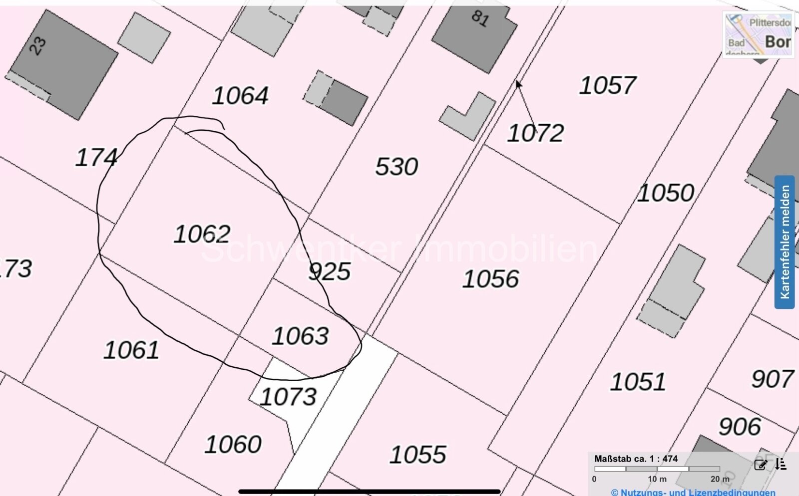 Baugrundstück für einen Minibungalow in Hille Oberlübbe