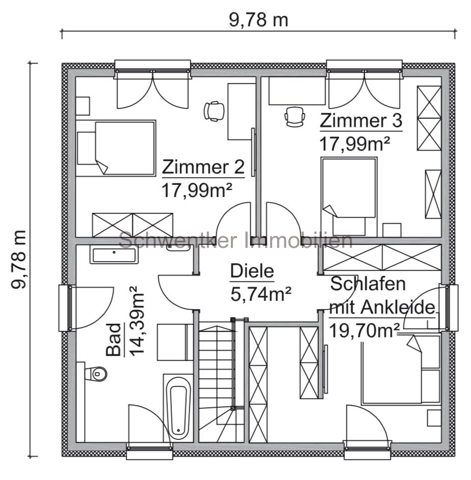 Stadtvilla mit Grundstück  155 qm / monatl.Finanzierungsrate 1.953,-- incl. Fördermittel  Einbauküche / PV- Anlage / FB / WP