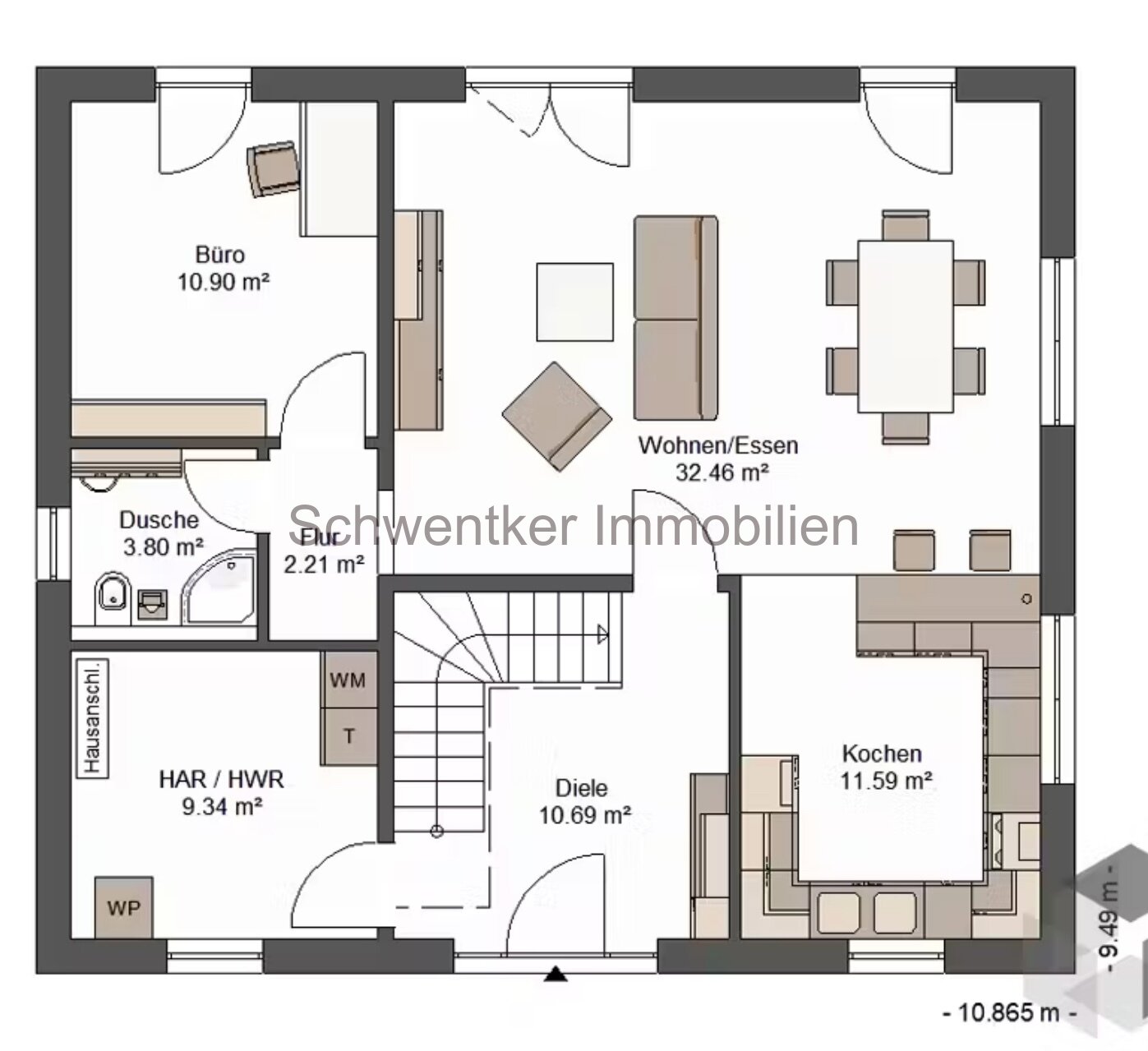 Einfamilienhaus mit Grundstück / monatl. Finanzierungsrate 1.911,-- incl. Fördermittel  / Einbauküche / PV- Anlage /  FB / WP 