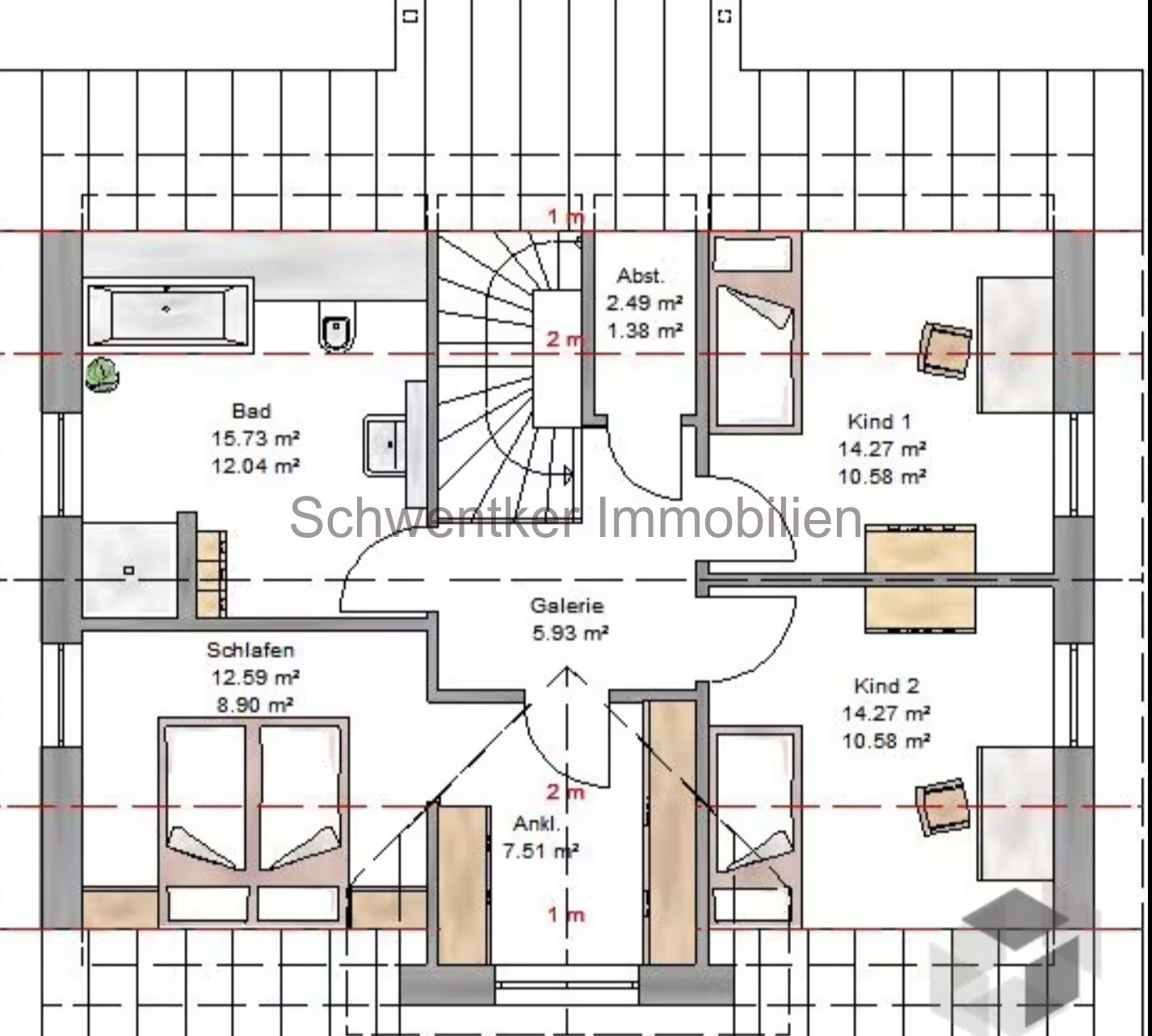 Einfamilienhaus 155qm mit Grundstück  / 5 Zi / monatl. Rate 1.734,-- incl. Fördermittel Einbauküche / PV- Anlage / FB / WP / Ankleide