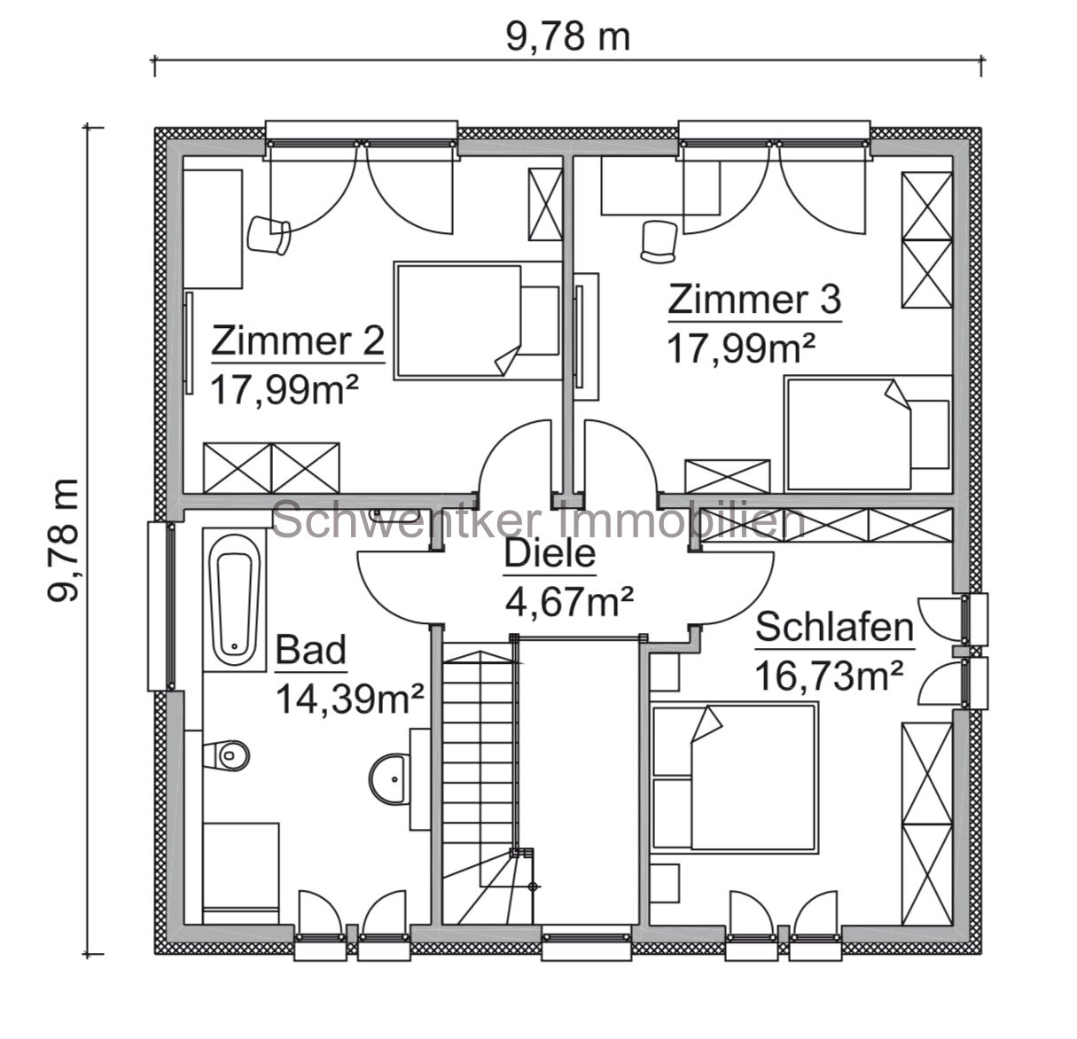 Stadtvilla 151 qm mit Grundstück / monatl. Finanzierungsrate 1.896,-- incl. Fördermittel  / Einbauküche / PV- Anlage / FB / WP
